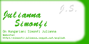 julianna simonfi business card